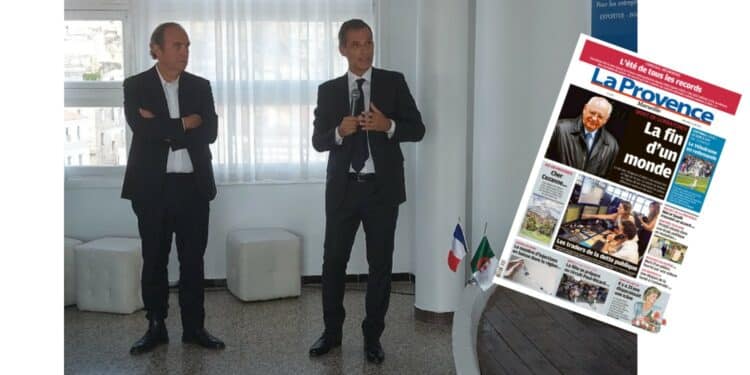 Xavier Niel et Rodolphe Saadé ensemble à Alger lors du voyage d'Emmanuel Macron la semaine dernière (Crédit photo DR)