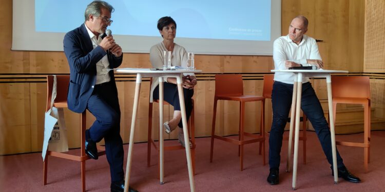 De gauche à droite, Jean-Luc Chauvin, Sandrine Motte et Frédéric Ronal (crédit : Rémi Liogier)