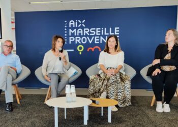 De gauche à droite, Henri Pons, Martine Vassal, Amapola Ventron et Catherine Pila (crédit : Rémi Liogier)