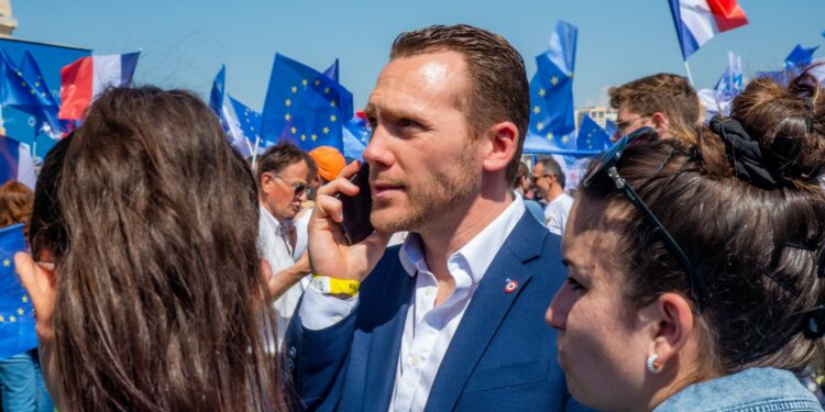 Jean-Marc Zulesi en avril dernier au Pharo lors du meeting d'Emmanuel Macron (Crédit JYD)