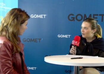 Audrey Gatian sur le plateau TV des Rencontres du vélo animé par les étudiants de l'IEJ (Capture d'écan)