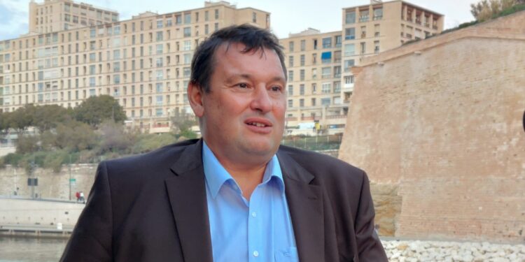 Hervé Martel, le président du directoire du Grand port maritime de Marseille-Fos (crédit : Rémi Liogier)