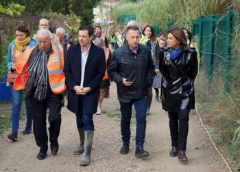 Martine Vassal aux côtés de Didier Réault, au centre, et de Sylvain Souvestre, à sa droite (crédit : AMP Métropole)