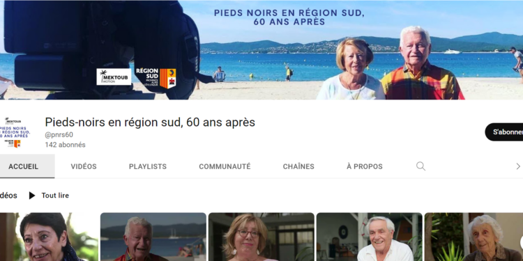 La Région Sud crée une chaîne Youtube en commémoration des pieds-noirs