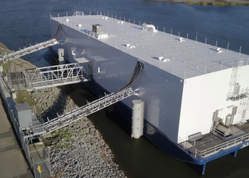 Un data center flottant (crédit : Nautilus Data Technologies)