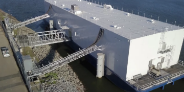 Un data center flottant (crédit : Nautilus Data Technologies)