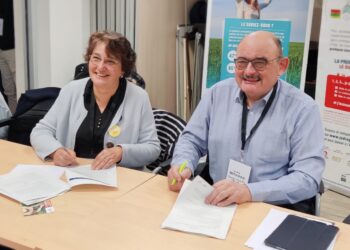 Marie-Noëlle Reboulet, à gauche, et André Bernard (crédit : RL)