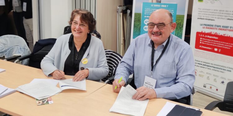 Marie-Noëlle Reboulet, à gauche, et André Bernard (crédit : RL)