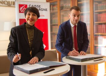 Christine Fabresse (Cepac) et Grégoire Chauvière Le Drian (BEI)(Crédit JYD/Gomet')