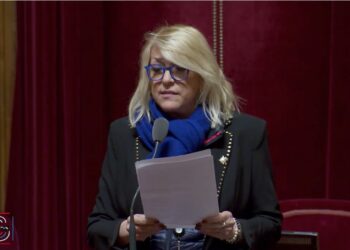 Brigitte Devesa le 14 février 2023 au Sénat (capture d'écran senat.fr)