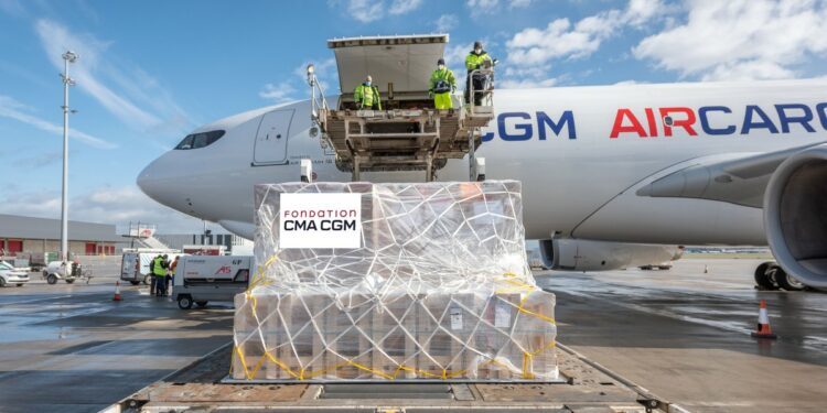 Un avion humanitaire de CMA CGM Air Cargo (Crédit CMA CGM)