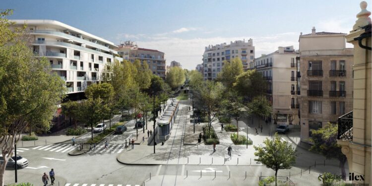 tramway place du 4 septembre Catalans