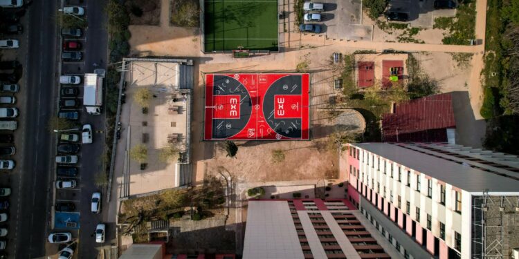 Le terrain de basket 3X3 inauguré dans le 14e arrondissement de Marseille (Crédit Linka)