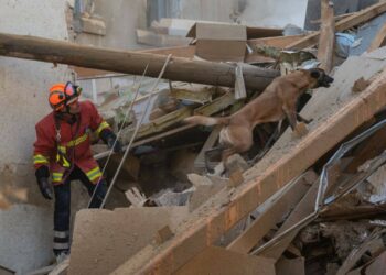 Les recherches se poursuivent rue de Tivoli après l'effondrement d'un immeuble dan sla nuit de samedi à dimanche (Crédit BMPM/Julien Sionneau)