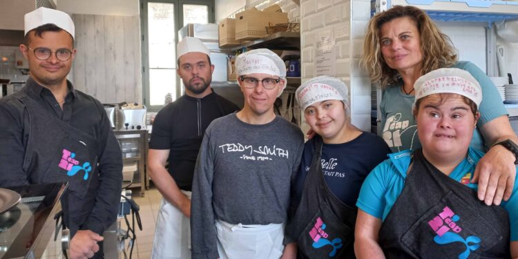 Katia Bergamelli, fondatrice de T'Cap21, et sa brigade du jour (©DV)