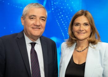 Philippe Henri, le président de Banque populaire Méditerranée et la directrice générale Sabine Calba (crédit : Banque populaire Méditerranée)