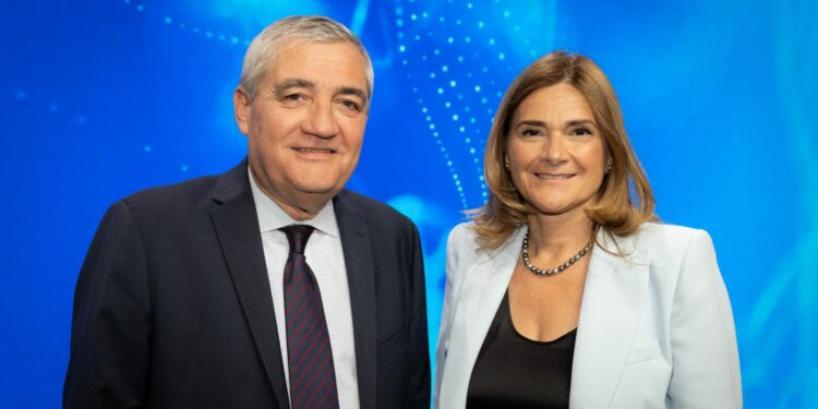 Philippe Henri, le président de Banque populaire Méditerranée et la directrice générale Sabine Calba (crédit : Banque populaire Méditerranée)