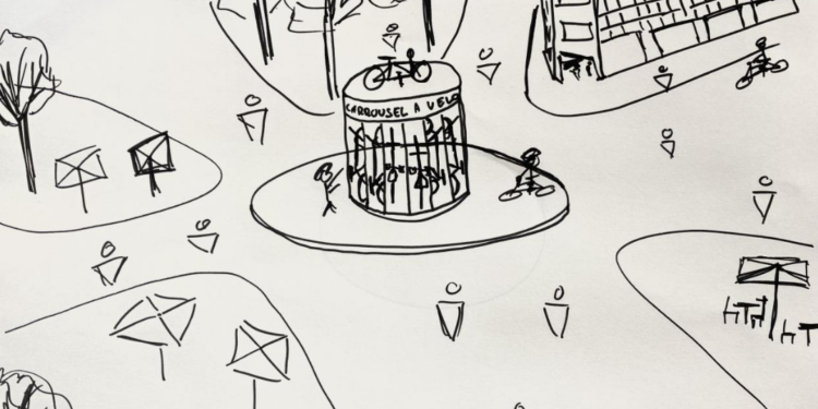 [Design fiction #3] Inauguration du Manège à Vélos sur la Place Marceau