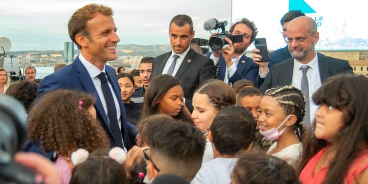 Emmanuel Macron au Pharo en 2021 (Crédit JY Delattre/Gomet')