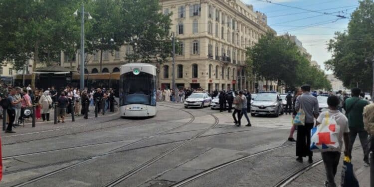 Déploiement de force de l'ordre sur la Canebière vendredi 30 juin en fin d'après-midi (Crédit Gomet'/JYD)