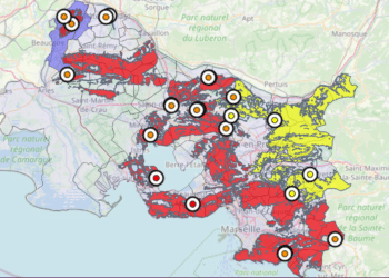 La carte d'accès des massifs forestiers mise à jour lundi 24 juillet à 17h (Crédit : préfecture des Bouches-du-Rhône)