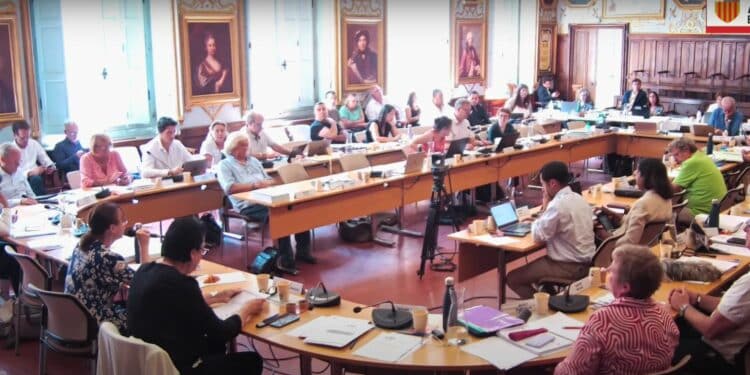 Le conseil municipal d'Aix s'est réuni vendredi 21 juillet (crédit : capture Aix ma ville)