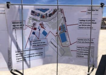 Le plan d'occupation de la zone dédiée au test event des JO (Crédit Gomet')