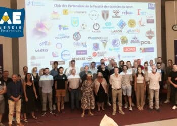 Les partenaires du Club de la Faculté des sciences du sport réunis lundi 10 juillet 2023 (Crédit Gomet'/JFE)