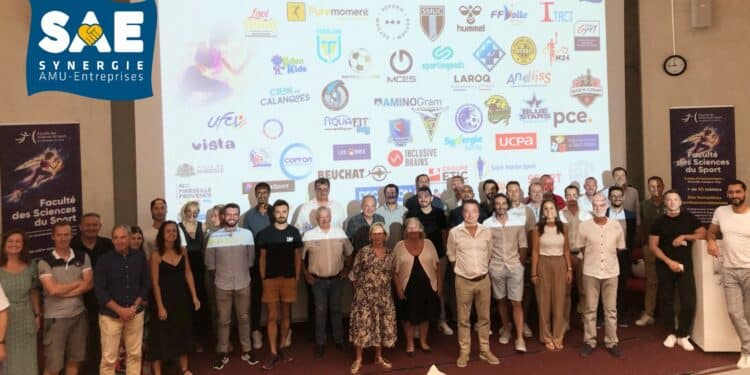 Les partenaires du Club de la Faculté des sciences du sport réunis lundi 10 juillet 2023 (Crédit Gomet'/JFE)