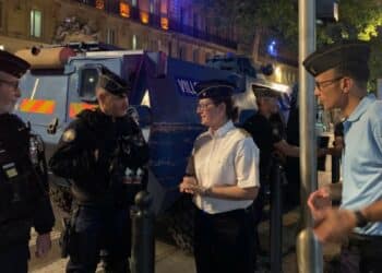 La préfète de police Frédérique Camilleri hier soir à Marseille (Crédit @prefpolice13)