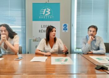 13 Habitat De gauche à droite : Frédéric Mignon, directeur du développement de 3 Habitat, Nora Preziosi, présidente de 3 Habitat, et Jean-Louis Ervoes, directeur général (crédit : JRG / Gomet')