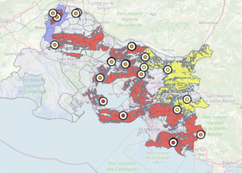 Carte de restriction aux massifs forestiers des Bouches-du-Rhône dimanche 6 août 2023 (Crédit préfecture 13)