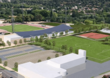 Maquette de la Plaine Nature où séjournera l'équipe de France (Crédit Ville d'Aix)