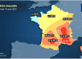 La canicule s'installe en Provence en ce milieu du mois d'août 2023 (Crédit Météo France)