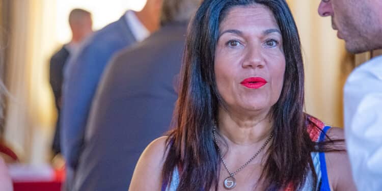 Samia Ghali en juillet 2023 à la préfecture lors du comité de pilotage des JO 2024 (Crédit JYD/Gomet')