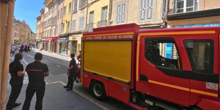 Le périmètre rue des Cordeliers et alentours était bouclé depuis le 28 juillet (crédit : Ville d'Aix-en-Provence)
