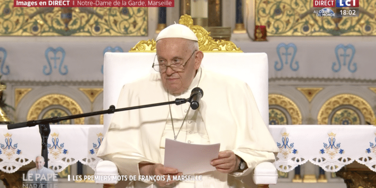 [Vidéo] La prière du pape François à la basilique Notre-Dame de la Garde