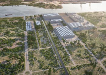 Le projet usine de Carbon sur la darse 1 des bains ouest du Grand port maritime de Marseille © Carbon