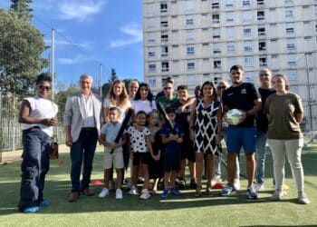 Marseille 13ème, les personnalités présentes à l’inauguration du city stade, (crédit 13 Habitat)