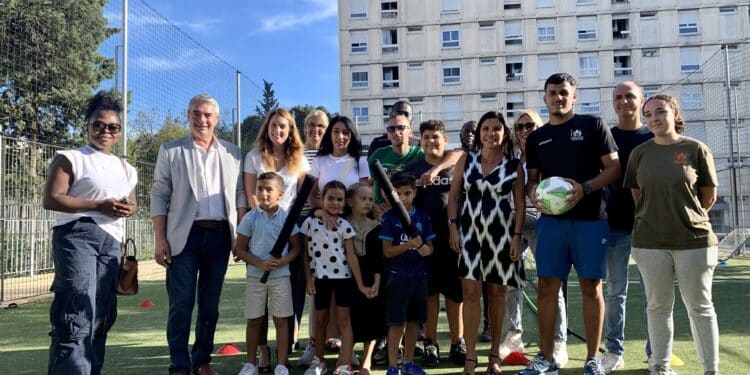 Marseille 13ème, les personnalités présentes à l’inauguration du city stade, (crédit 13 Habitat)