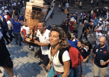 Des spectateurs arrivent au Vélodrome pour le match France Namibie le 21 septembre 2023 à (Crédit Gomet'/JFE)