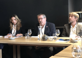 Denis Philippe, président de la Cress (au centre) mercredi 25 octobre 2023 (Crédit Gomet')