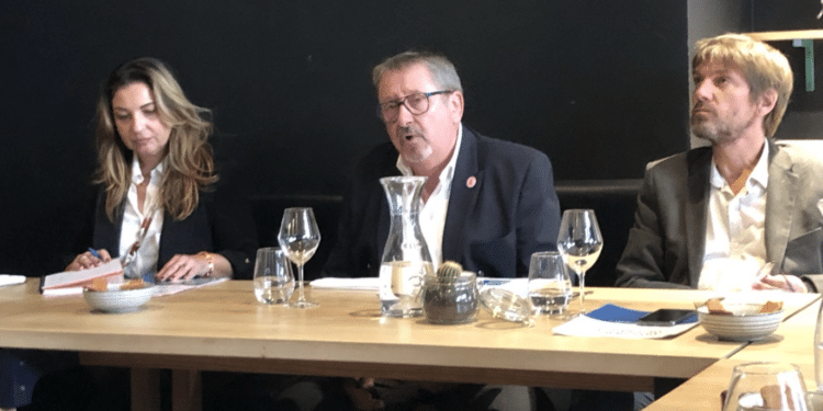 Denis Philippe, président de la Cress (au centre) mercredi 25 octobre 2023 (Crédit Gomet')