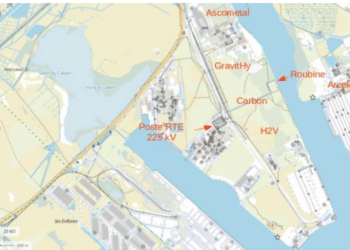 La répartition des différents projets industriels sur la zone du Caban-Tonkin à Fos (crédit : CNDP)