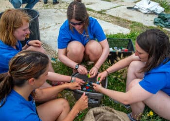 Opération de ramassage de de déchets plastiques organisée par Wings of the ocean (Crédit archives/JYD)