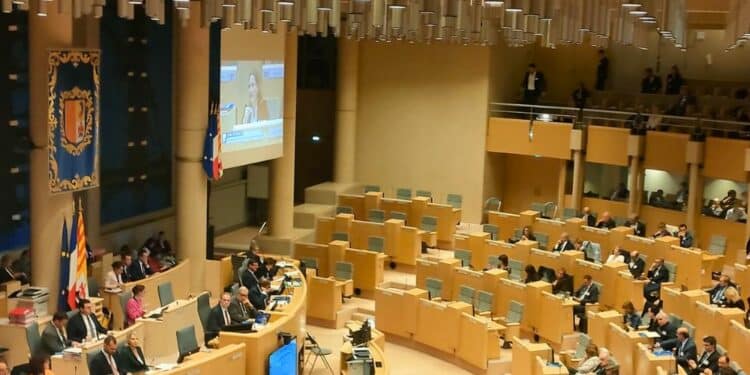 L'hémicycle régional, jeudi 26 octobre (crédit : JRG / Gomet')