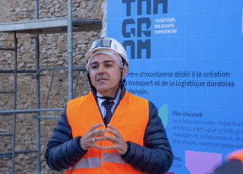 Benoît Tournebize en 2022 lors du lancement des travaux du site Tangram à Pointe Rouge (Crédit JYD/Gomet')