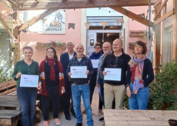 Le collectif MarsMob dans les locaux de la Base Marseille (4e) (Crédit photo : MM)