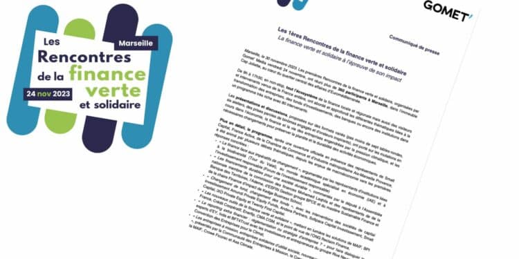 [Communiqué final] Les Rencontres de la finance verte et solidaire