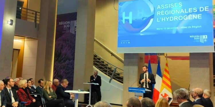 Les assises de l'hydrogène se tenaient à la Région Sud mardi 12 décembre (crédit : JRG / Gomet')